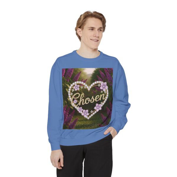 Sweatshirt Unisex Inspirational "Chosen" 'Diamond Ring Heart' Christian Apparel, Faith-Based Comfort, Jumper, Gift for Believers - Image 39