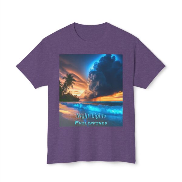 T-Shirt with Tropical Beach Design - Night Lights Philippines, Summer Vibe, Beach House Decor, Travel Gift, Relaxed Fit Tee - Image 45