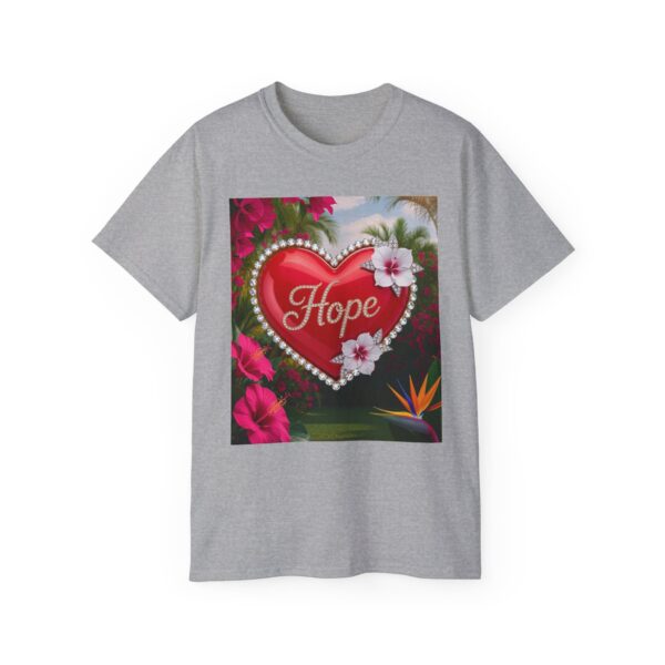 Our "HOPE" Inspirational 'Solid Red Heart' Design Vintage Christian Faith Apparel Unisex Cotton T-Shirt Thoughtful Quote, Philippians 4:8 - Image 10