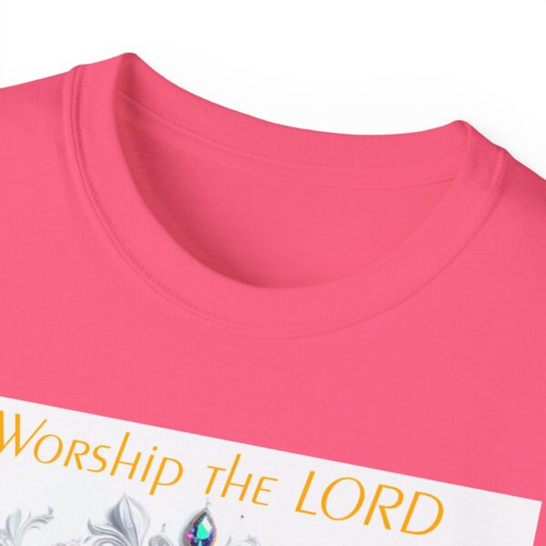 Our inspirational "Worship the Lord in the Beauty of Holiness" Christian Unisex Cotton T-Shirt, Faith Apparel, Love Gift, Gospel Fashion - Image 55
