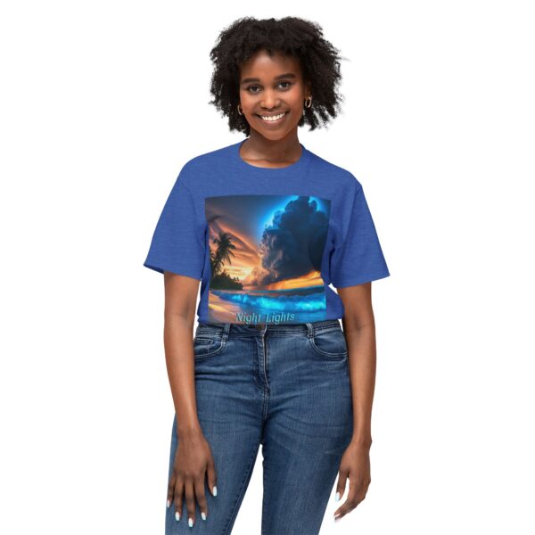 T-Shirt with Tropical Beach Design - Night Lights Philippines, Summer Vibe, Beach House Decor, Travel Gift, Relaxed Fit Tee - Image 43