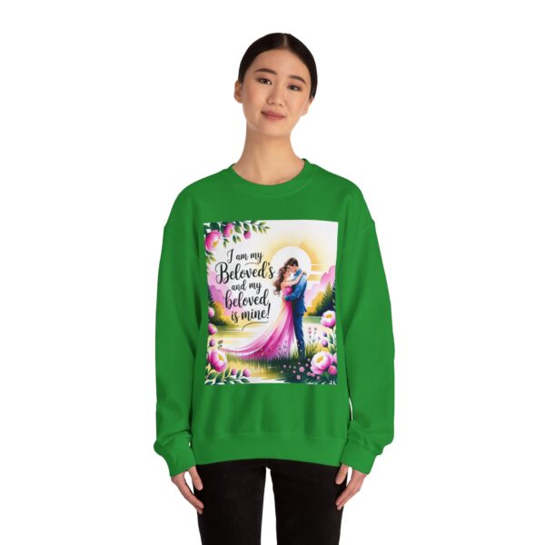 Crewneck Lightweight Sweatshirt with our "I am my Beloved's" Vintage Inspired Sweatshirt, Couple's Gift, Weddings, Anniversaries, Biblical, Song of Solomon - Image 24