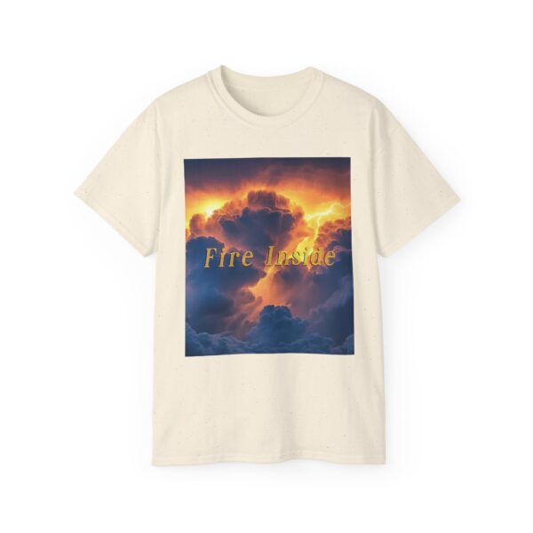 Our Inspirational "Fire Inside" tropical storm Design Vintage Christian Faith Apparel Unisex Cotton T-Shirt, God is Light, Philippians 4:8 - Image 18