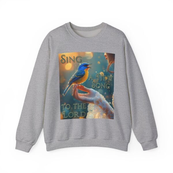 Crewneck Lightweight Sweatshirt with our 'Song Bird' "Sing a New Song" design-Vintage Christian Inspirational Faith Apparel Gospel Sweatshirt Unisex