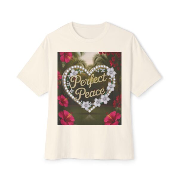 Our "PERFECT PEACE" Biblical 'Garden' Unisex Tee Inspirational Christian Tshirt for Men and Women, Oversized Shirt, Boxy Top Tee Shirt - Image 13