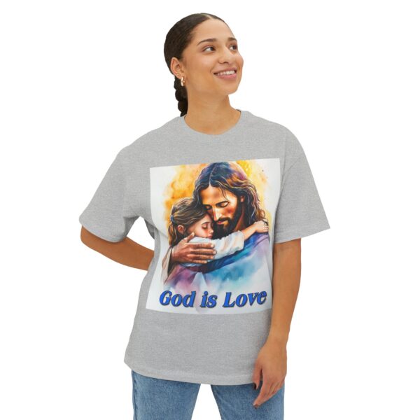 Our "God is Love" series with Jesus hugging a little Girl! Christian Unisex Tee, Oversized T-Shirt, Inspirational Shirt, Faith Apparel - Image 31