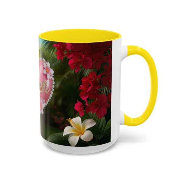 Our "Amen" Inspirational 'Solid Pink Heart' design Accent Coffee Mug, Perfect for Wedding Gifts, Love & Faith Decor, Philippians 4:8 - Image 62