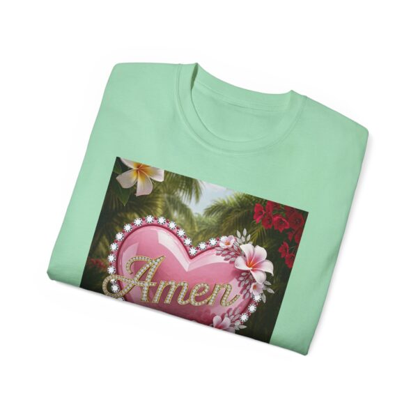 Our "Amen" Inspirational 'Solid Pink Heart' Design Vintage Christian Faith Apparel Unisex Cotton T-Shirt, Thoughtful Quote, Philippians 4:8 - Image 33