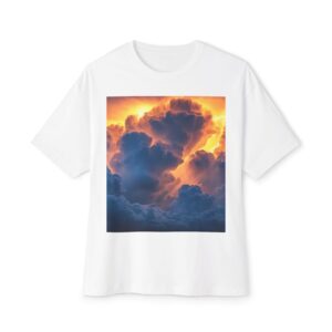 Inspirational Unisex Oversized T-Shirt for Men and Women, with our 'Storm Light' design! Beauty of Creation Tropical Storm