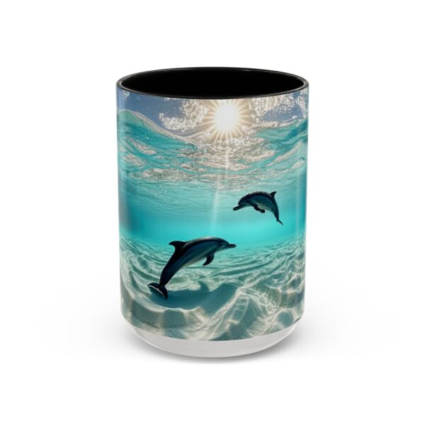 Our "Dolphins at Rest" design Accent Coffee Mug, Perfect for Wedding Gifts, Inspirational Decor, Beauty of God's Creation, Tea Cup, Ceramic - Image 17