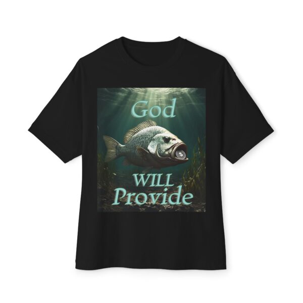Biblical "God WILL Provide" Unisex Tee, Fish with Coin, Israel, Sea of Galilee, Inspirational, Christian Tshirt, Oversized Shirt, Boxy Top - Image 13