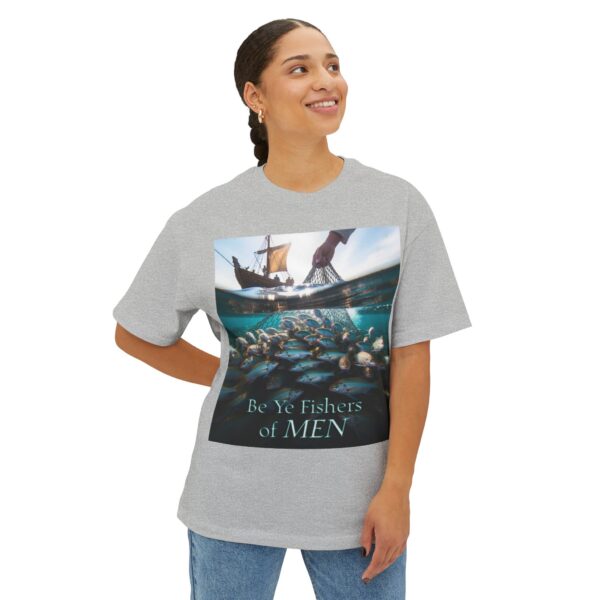 Biblical Unisex Tee, "Fishers of Men" Israel, Sea of Galilee, Inspirational, Christian Tshirt, Religious Oversized Shirt, Boxy Top - Image 31