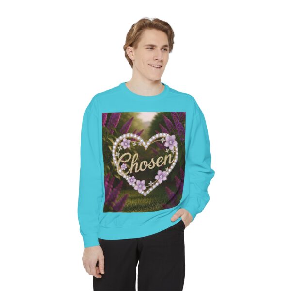 Sweatshirt Unisex Inspirational "Chosen" 'Diamond Ring Heart' Christian Apparel, Faith-Based Comfort, Jumper, Gift for Believers - Image 31