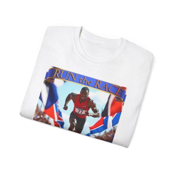 Our "RUN the RACE to WIN" Biblical, Inspirational Christian Unisex Cotton T-Shirt, Faith Spiritual Apparel, Love Gift - Image 8