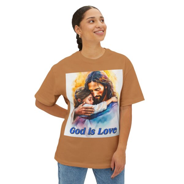 Our "God is Love" series with Jesus hugging a little Girl! Christian Unisex Tee, Oversized T-Shirt, Inspirational Shirt, Faith Apparel - Image 19