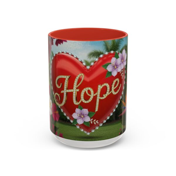 Our "Hope" 'Solid Red Heart' Inspirational design! Accent Coffee Mug, Perfect for Wedding Gifts, Love Confessions, Inspirational Floral Decor Philippians 4:8 - Image 29