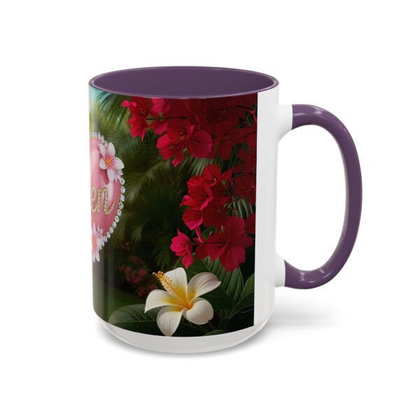 Our "Amen" Inspirational 'Solid Pink Heart' design Accent Coffee Mug, Perfect for Wedding Gifts, Love & Faith Decor, Philippians 4:8 - Image 58