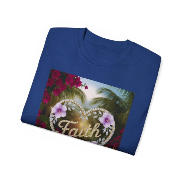 Our "Faith" Inspirational 'Diamond Ring Heart' Design Vintage Christian Faith Apparel Unisex Cotton T-Shirt Thoughtful Quote, Philippians 4:8 - Image 46