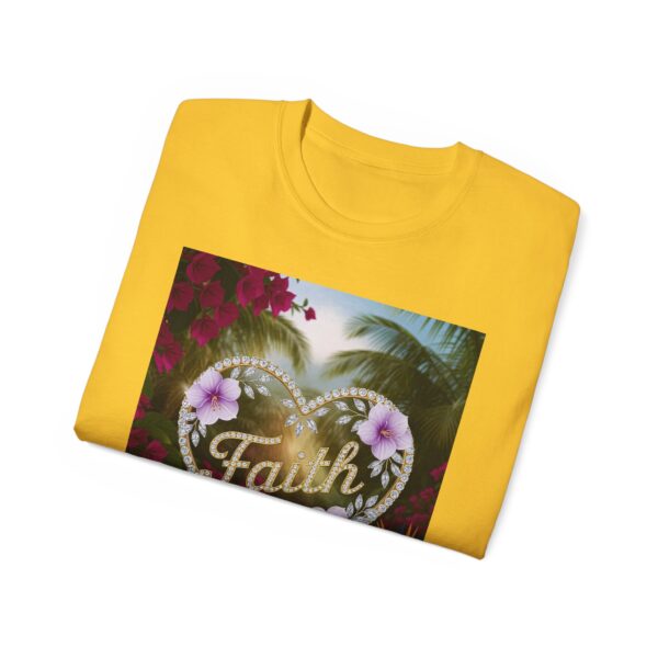 Our "Faith" Inspirational 'Diamond Ring Heart' Design Vintage Christian Faith Apparel Unisex Cotton T-Shirt Thoughtful Quote, Philippians 4:8 - Image 30
