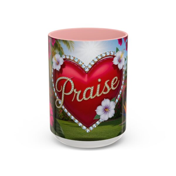 Our "Praise" 'Solid Red Heart' Inspirational Design Accent Coffee Mug, Perfect for Wedding Gifts, Love & Faith Decor, Philippians 4:8 - Image 25