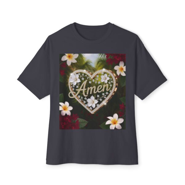 Our "AMEN" Biblical 'Diamond Ring Heart' Unisex Tee, Inspirational, Christian Tshirt, Oversized Shirt, Boxy Top! - Image 21