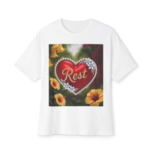 Our "REST" Biblical 'Garden' solid design Unisex Tee Inspirational Christian Tshirt for Men and Women, Oversized Shirt, Boxy Top Tee Shirt