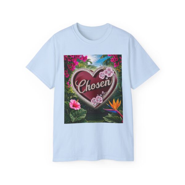 Our "Chosen" Inspirational 'Solid Red Heart' Design Vintage Christian Faith Apparel Unisex Cotton T-Shirt, Thoughtful Quote, Philippians 4:8 - Image 38