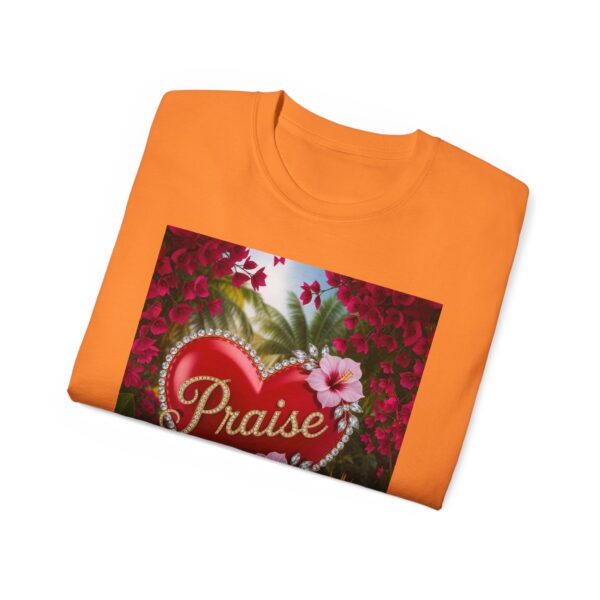 Our "Praise" Inspirational 'Solid Red Heart Design Vintage Christian Faith Apparel Unisex Cotton T-Shirt Thoughtful Quote Philippians 4:8 - Image 18