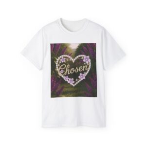 Our "Chosen" Inspirational 'Diamond Ring Heart Design Vintage Christian Faith Apparel Unisex Cotton T-Shirt Thoughtful Quote Philippians 4:8