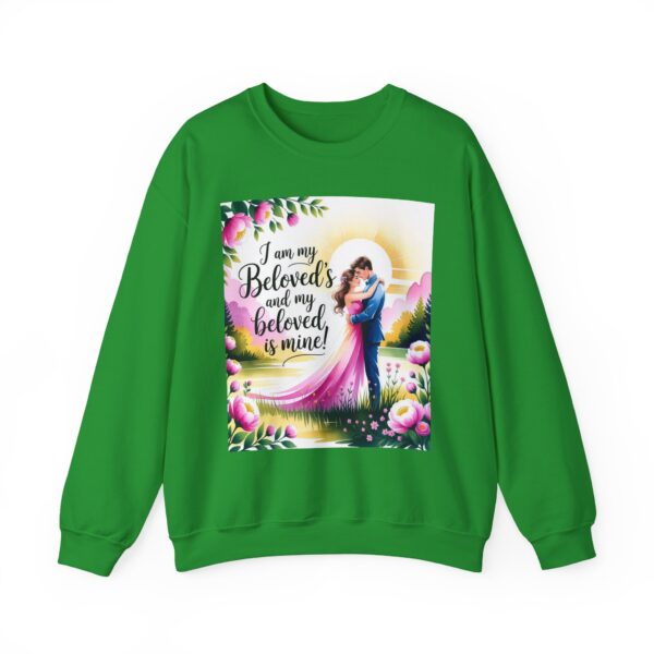 Crewneck Lightweight Sweatshirt with our "I am my Beloved's" Vintage Inspired Sweatshirt, Couple's Gift, Weddings, Anniversaries, Biblical, Song of Solomon - Image 21
