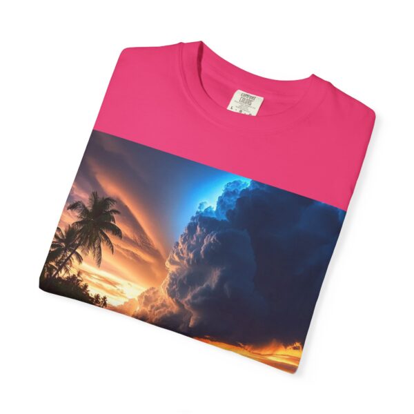 Garment-Dyed Unisex T-Shirt, with our "Night Lights - Philippines" design! Summer Casual Wear, Relaxed Style Inspirational Tropical Beach - Image 53