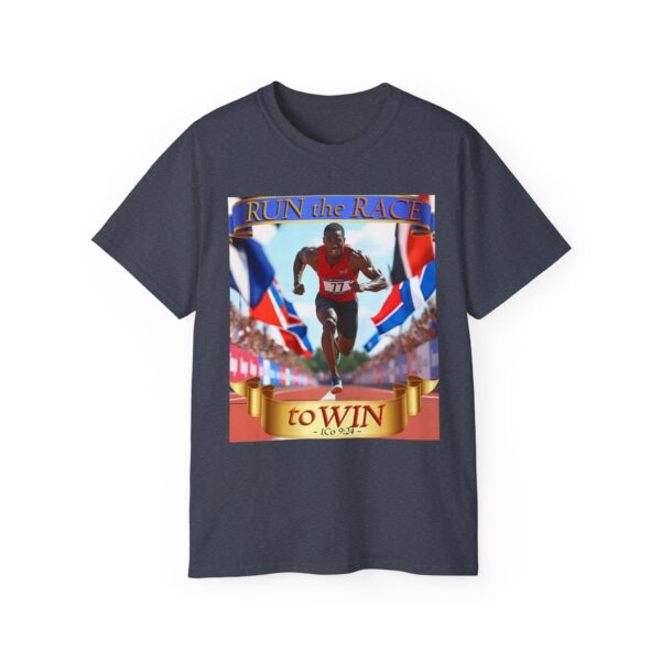 Our "RUN the RACE to WIN" Biblical, Inspirational Christian Unisex Cotton T-Shirt, Faith Spiritual Apparel, Love Gift - Image 41