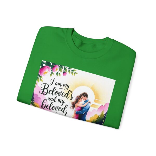 Crewneck Lightweight Sweatshirt with our "I am my Beloved's" Vintage Inspired Sweatshirt, Couple's Gift, Weddings, Anniversaries, Biblical, Song of Solomon - Image 23
