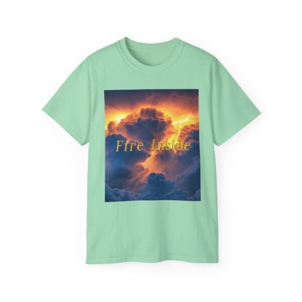 Our Inspirational "Fire Inside" tropical storm Design Vintage Christian Faith Apparel Unisex Cotton T-Shirt, God is Light, Philippians 4:8 - Image 26
