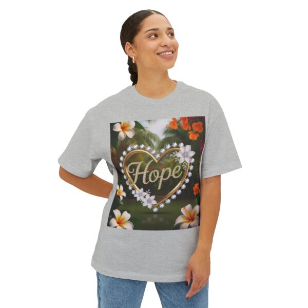 Our "HOPE" Inspirational Bible 'Garden Design' Christian Unisex Tee, Oversized Shirt, Boxy Top, Spiritual Tshirt, Gift for Christians - Image 31