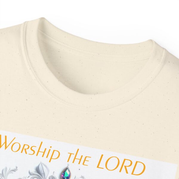 Our inspirational "Worship the Lord in the Beauty of Holiness" Christian Unisex Cotton T-Shirt, Faith Apparel, Love Gift, Gospel Fashion - Image 19