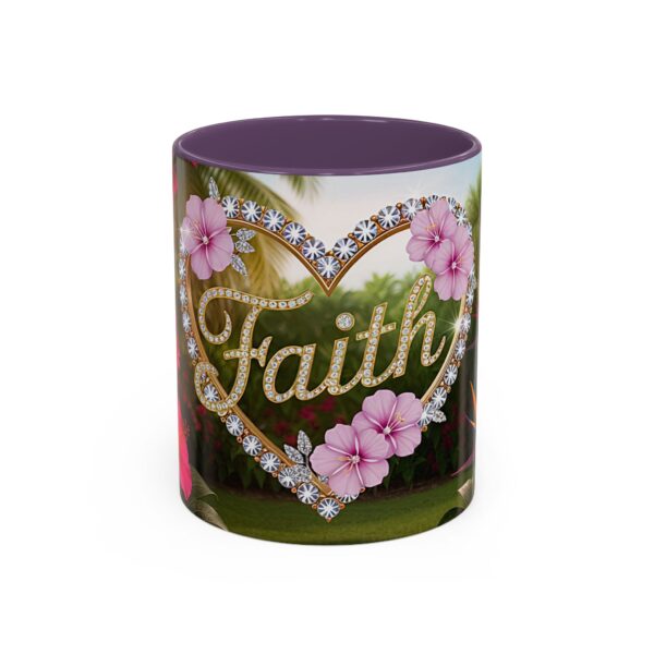 Our "Faith" 'Diamond Ring Heart' Inspirational design Accent Coffee Mug, Perfect for Wedding Gifts, Love & Faith Decor, Philippians 4:8 - Image 45