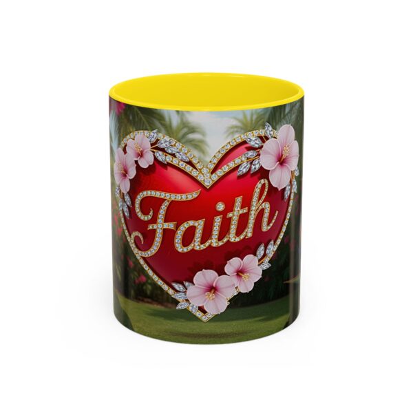 Our "Faith" 'Solid Red Heart' inspirational Design Accent Coffee Mug, Perfect for Wedding Gifts, Love & Faith Decor, Philippians 4:8 - Image 49