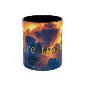 Our 'Storm Light' "Fire Inside" design Accent Coffee Mug, Perfect for Wedding Gifts, Inspirational Beauty of God's Creation, Tea Cup Ceramic