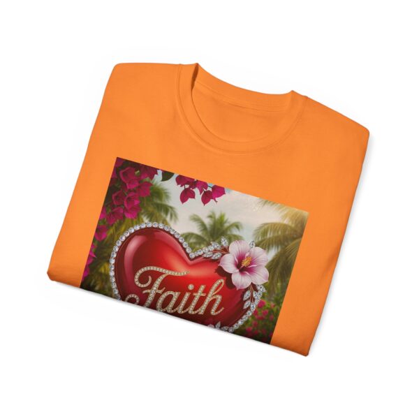 Our "Faith" Inspirational 'Solid Red Heart' Design Vintage Christian Faith Apparel Unisex Cotton T-Shirt, Thoughtful Quote, Philippians 4:8 - Image 13