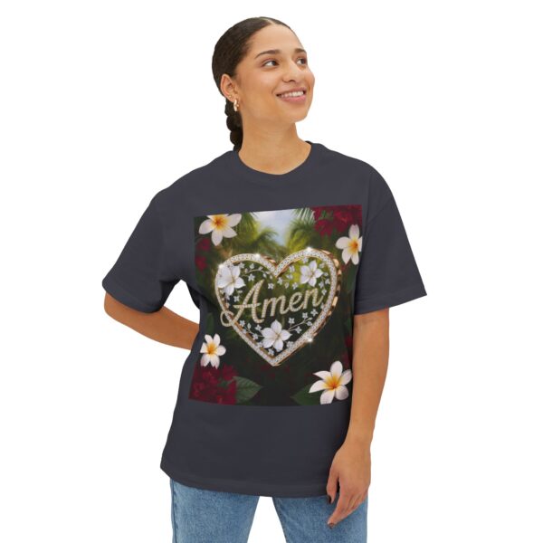 Our "AMEN" Biblical 'Diamond Ring Heart' Unisex Tee, Inspirational, Christian Tshirt, Oversized Shirt, Boxy Top! - Image 23