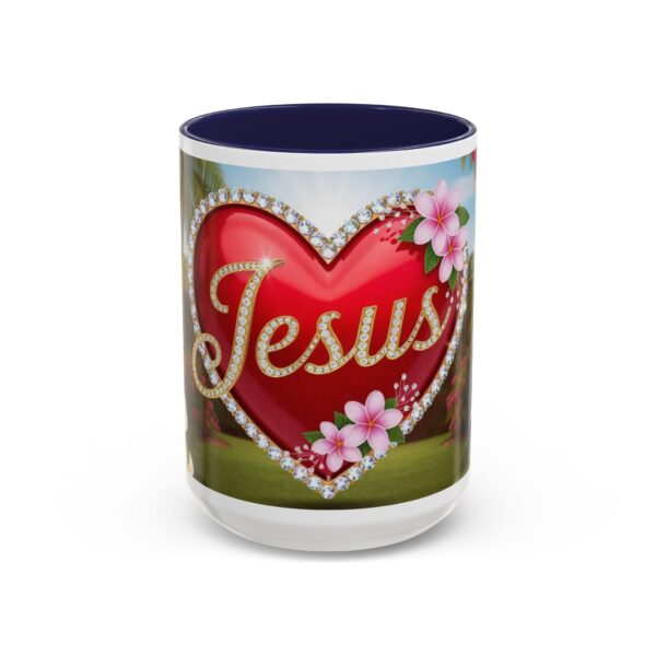 Our "Jesus" Garden solid red heart design Accent Coffee Mug, Perfect for Wedding Gifts, Love Confessions, Inspirational Floral Decor - Image 21