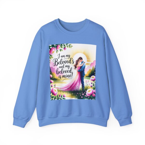 Crewneck Lightweight Sweatshirt with our "I am my Beloved's" Vintage Inspired Sweatshirt, Couple's Gift, Weddings, Anniversaries, Biblical, Song of Solomon - Image 29