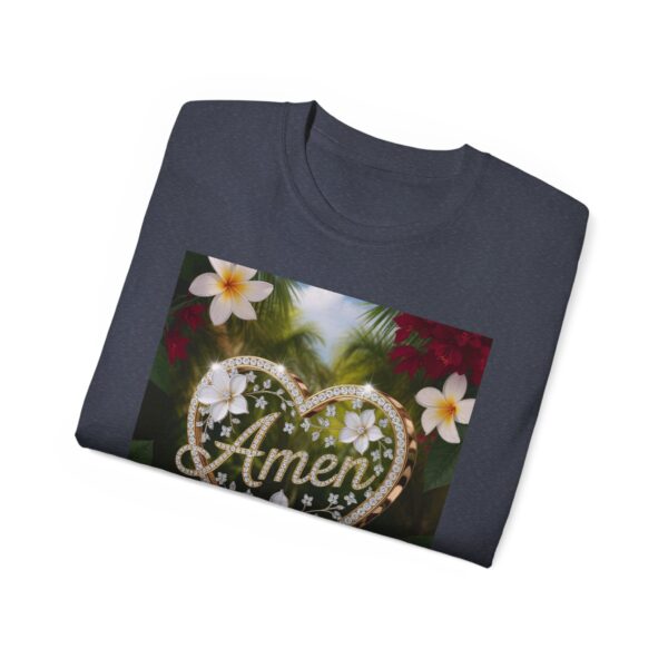 Our "Amen" Inspirational 'Diamond Ring Heart' Design Vintage Christian Faith Apparel Unisex Cotton T-Shirt Thoughtful Quote, Philippians 4:8 - Image 45