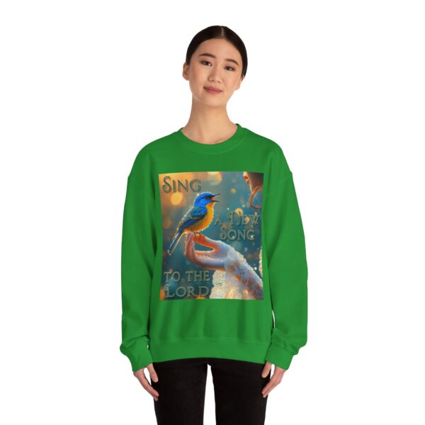 Crewneck Lightweight Sweatshirt with our 'Song Bird' "Sing a New Song" design-Vintage Christian Inspirational Faith Apparel Gospel Sweatshirt Unisex - Image 12