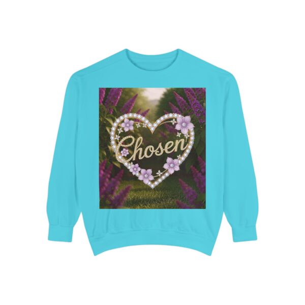 Sweatshirt Unisex Inspirational "Chosen" 'Diamond Ring Heart' Christian Apparel, Faith-Based Comfort, Jumper, Gift for Believers - Image 29