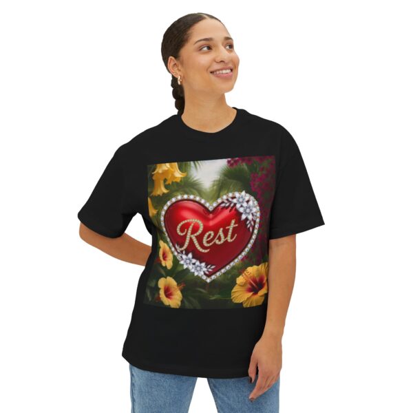 Our "REST" Biblical 'Garden' solid design Unisex Tee Inspirational Christian Tshirt for Men and Women, Oversized Shirt, Boxy Top Tee Shirt - Image 11