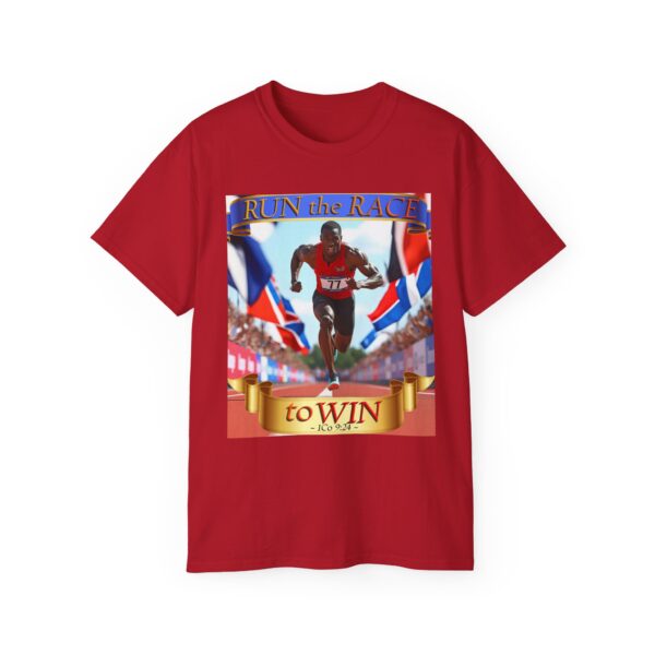 Our "RUN the RACE to WIN" Biblical, Inspirational Christian Unisex Cotton T-Shirt, Faith Spiritual Apparel, Love Gift - Image 57