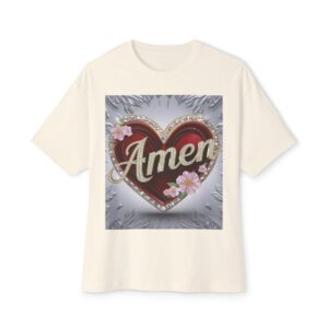 Our "AMEN" Biblical Unisex Tee Inspirational Christian Tshirt for Men and Women, Oversized Shirt, Boxy Top, Unisex Tee Shirt