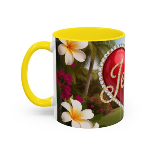 Our "Jesus" Garden solid red heart design Accent Coffee Mug, Perfect for Wedding Gifts, Love Confessions, Inspirational Floral Decor - Image 51
